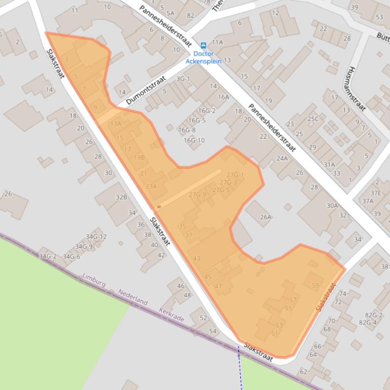 Kaart van postcodegebied 6462CT.