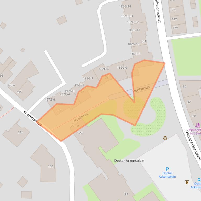 Kaart van postcodegebied 6462CX.