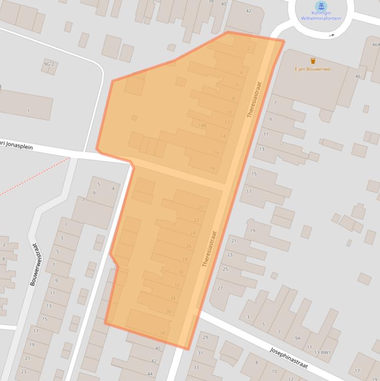 Kaart van postcodegebied 6462EJ.