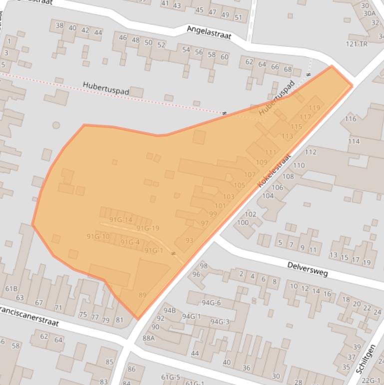 Kaart van postcodegebied 6462EP.