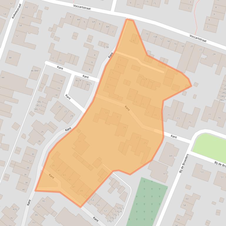 Kaart van postcodegebied 6462EW.