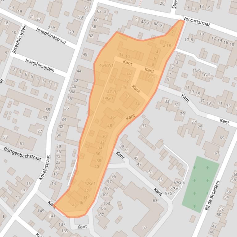 Kaart van postcodegebied 6462EZ.