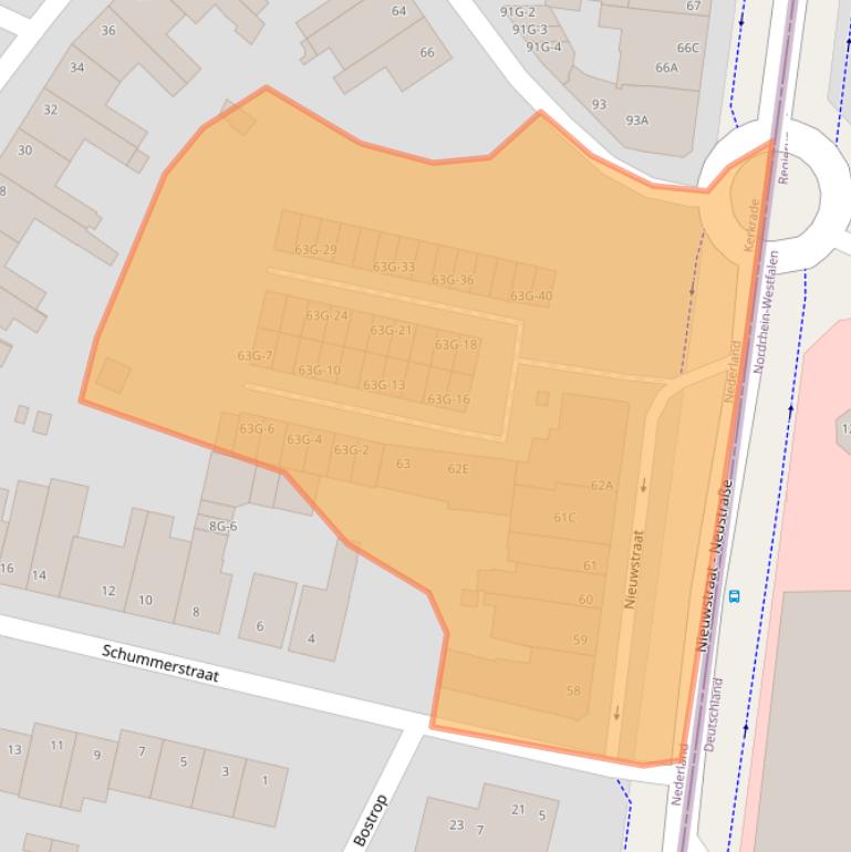 Kaart van postcodegebied 6462GL.