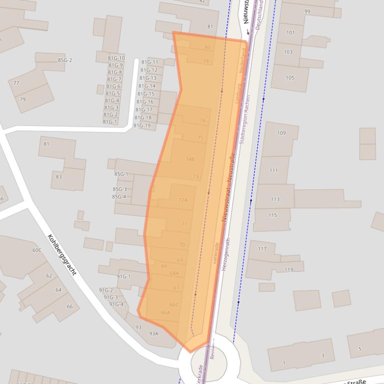 Kaart van postcodegebied 6462GM.