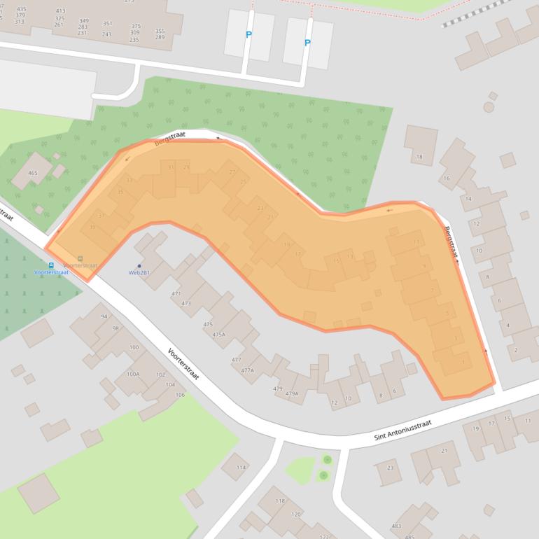 Kaart van postcodegebied 6462RR.