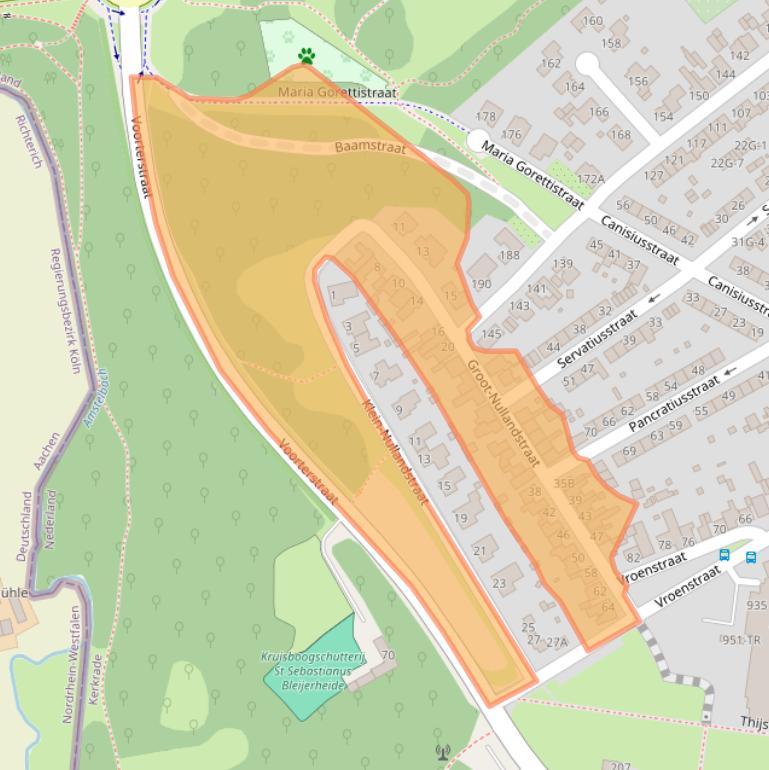 Kaart van postcodegebied 6462SW.