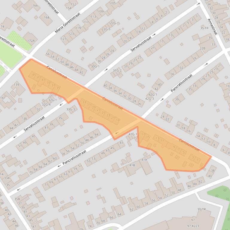 Kaart van postcodegebied 6462XG.