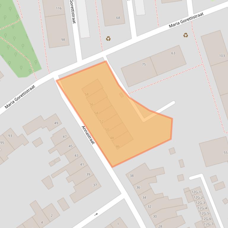 Kaart van postcodegebied 6462XZ.