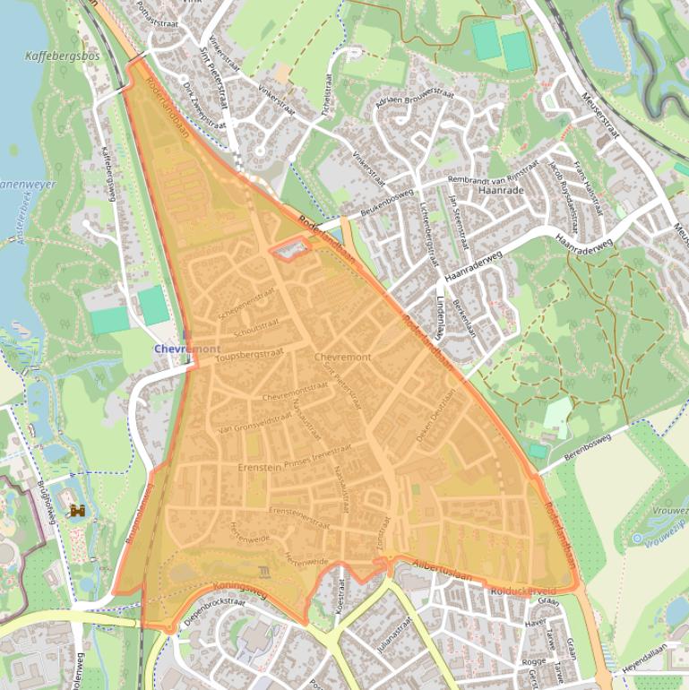 Kaart van postcodegebied 6463.