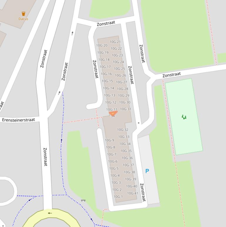 Kaart van postcodegebied 6463AE.