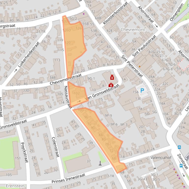 Kaart van postcodegebied 6463AW.