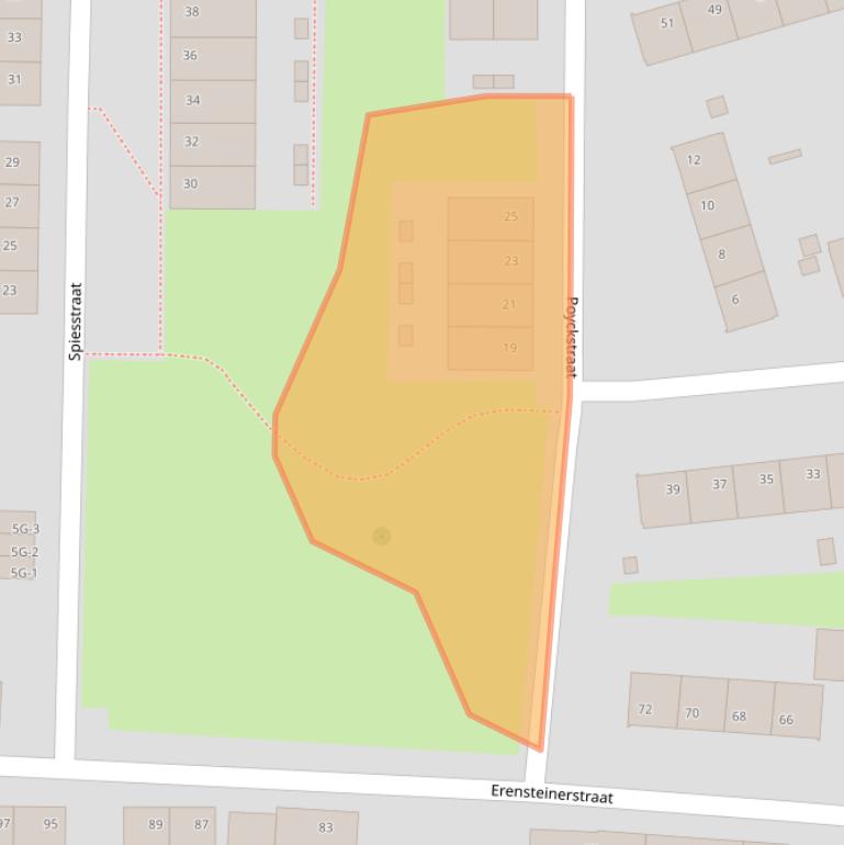 Kaart van postcodegebied 6463BC.