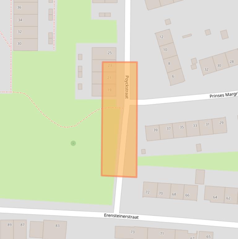 Kaart van postcodegebied 6463BD.