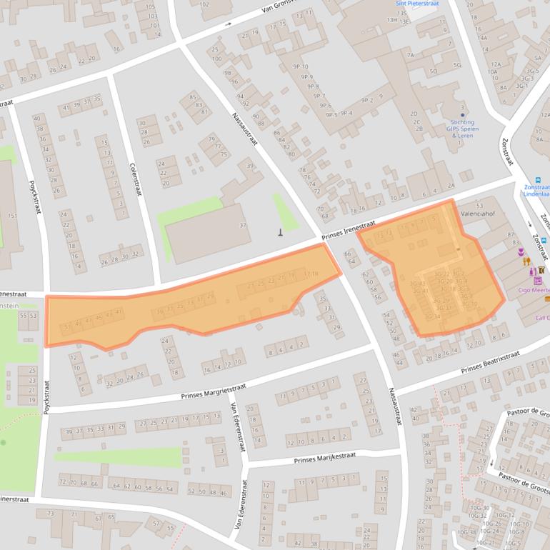 Kaart van postcodegebied 6463BN.