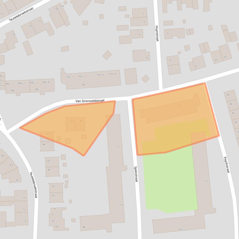 Kaart van postcodegebied 6463CB.