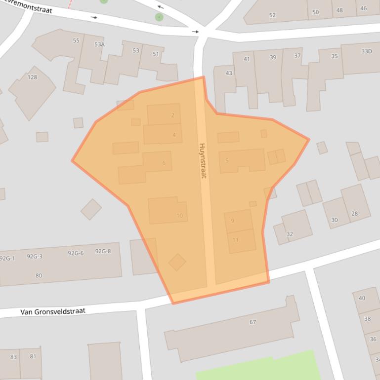 Kaart van postcodegebied 6463CG.