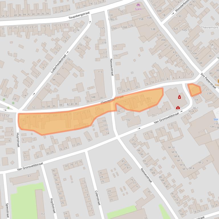 Kaart van postcodegebied 6463CH.