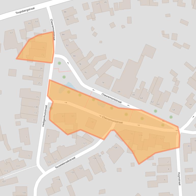 Kaart van postcodegebied 6463CJ.