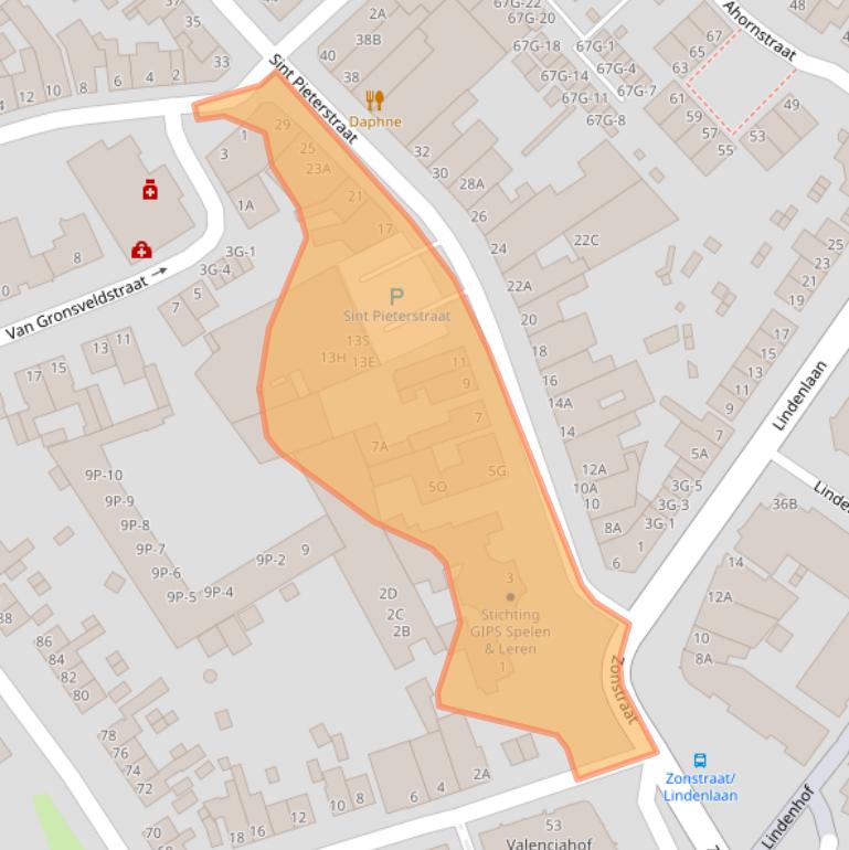 Kaart van postcodegebied 6463CP.