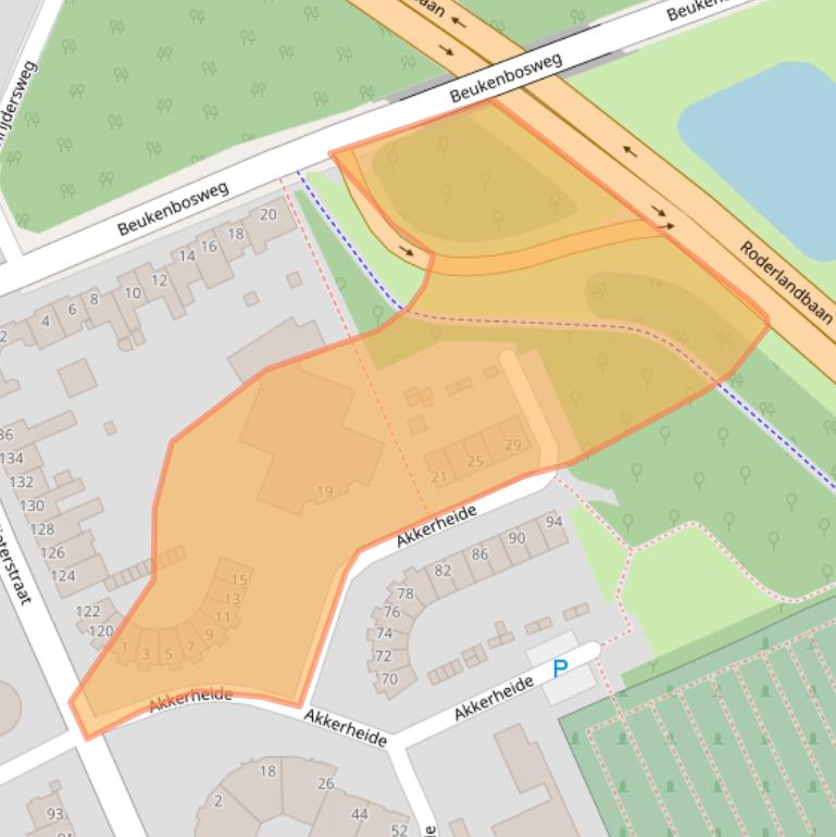 Kaart van postcodegebied 6463DC.