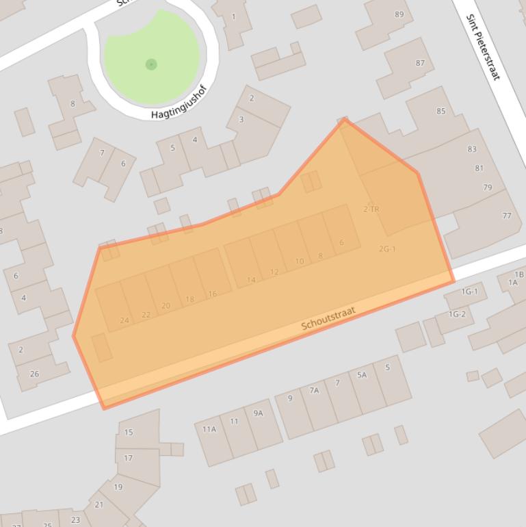 Kaart van postcodegebied 6463EG.