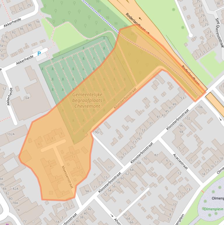 Kaart van postcodegebied 6463EN.