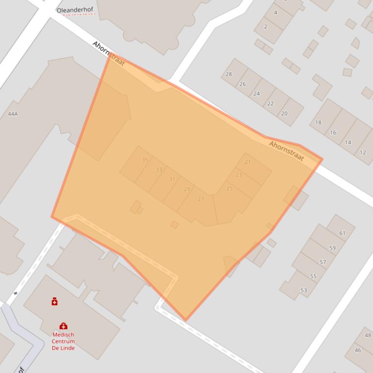 Kaart van postcodegebied 6463GA.