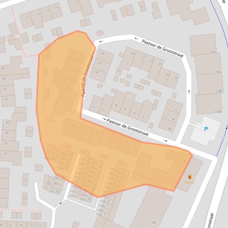 Kaart van postcodegebied 6463KB.