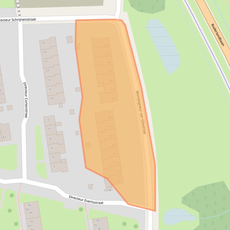 Kaart van postcodegebied 6463TV.