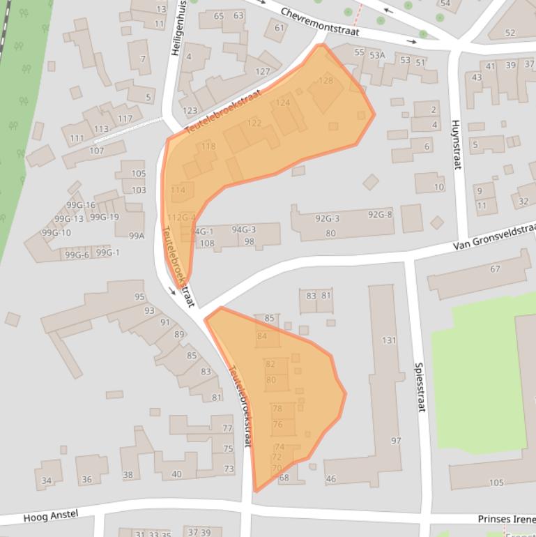 Kaart van postcodegebied 6463XW.