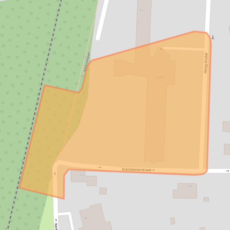 Kaart van postcodegebied 6463XX.