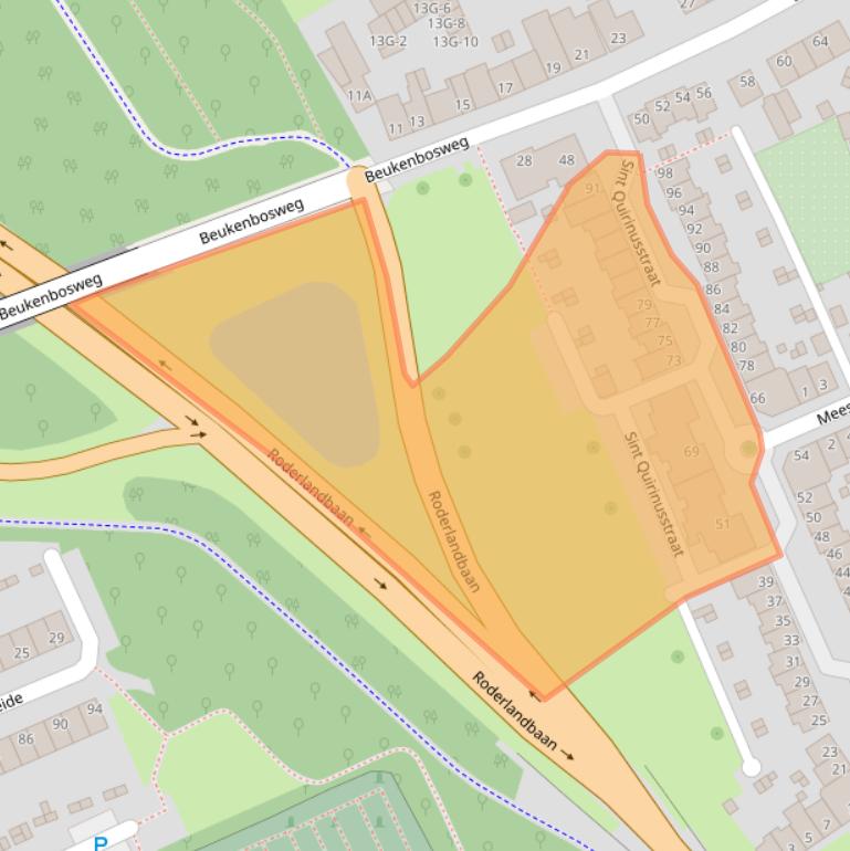 Kaart van postcodegebied 6464AD.