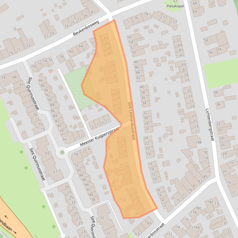 Kaart van postcodegebied 6464AJ.
