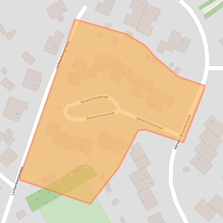 Kaart van postcodegebied 6464AX.