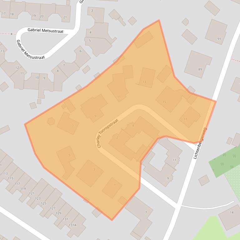 Kaart van postcodegebied 6464BB.