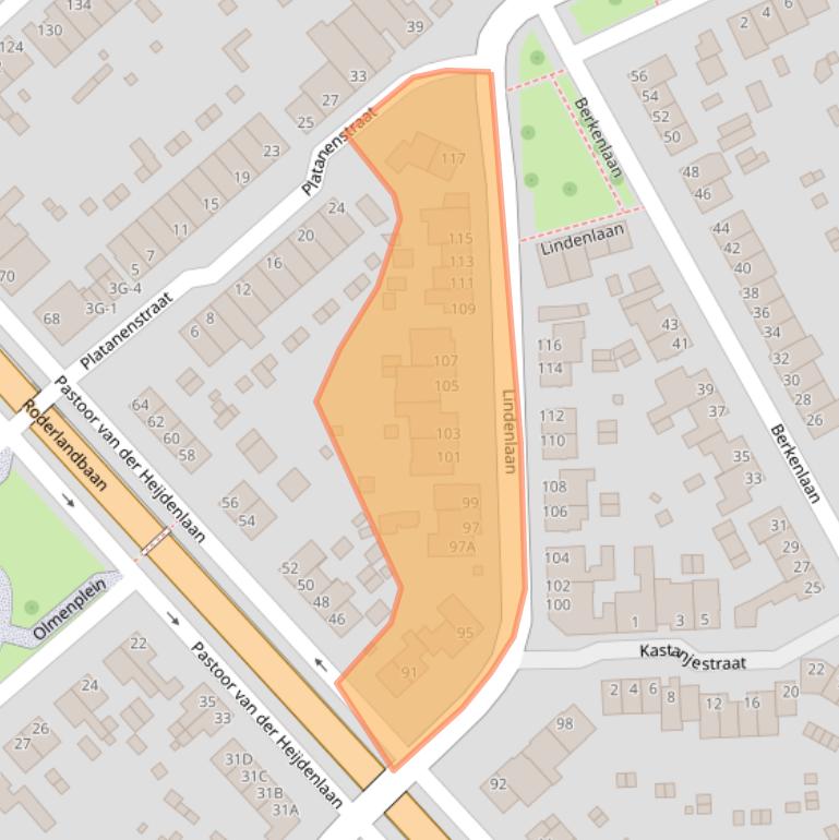 Kaart van postcodegebied 6464CK.