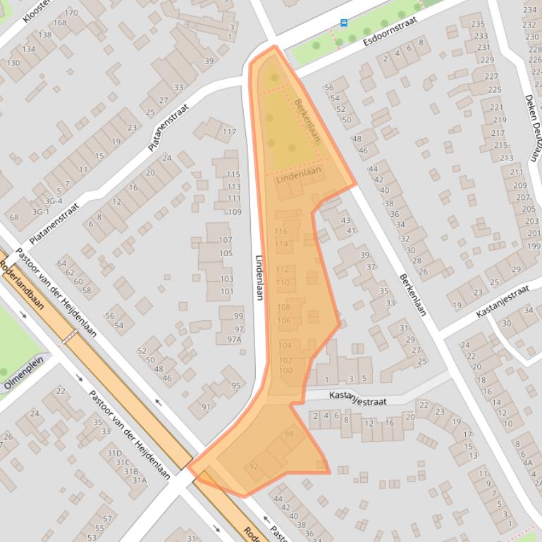 Kaart van postcodegebied 6464CL.