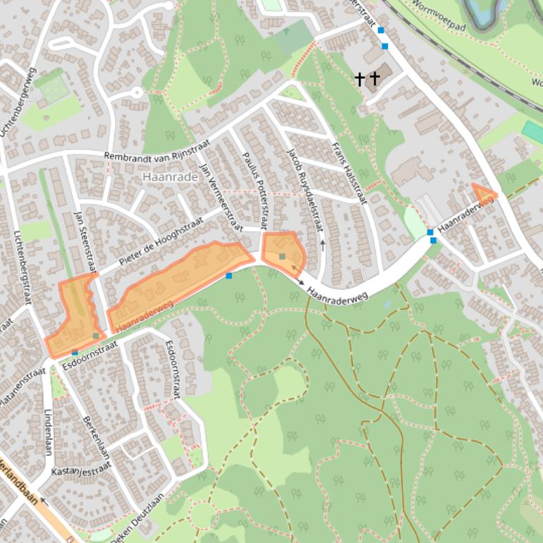 Kaart van postcodegebied 6464CM.