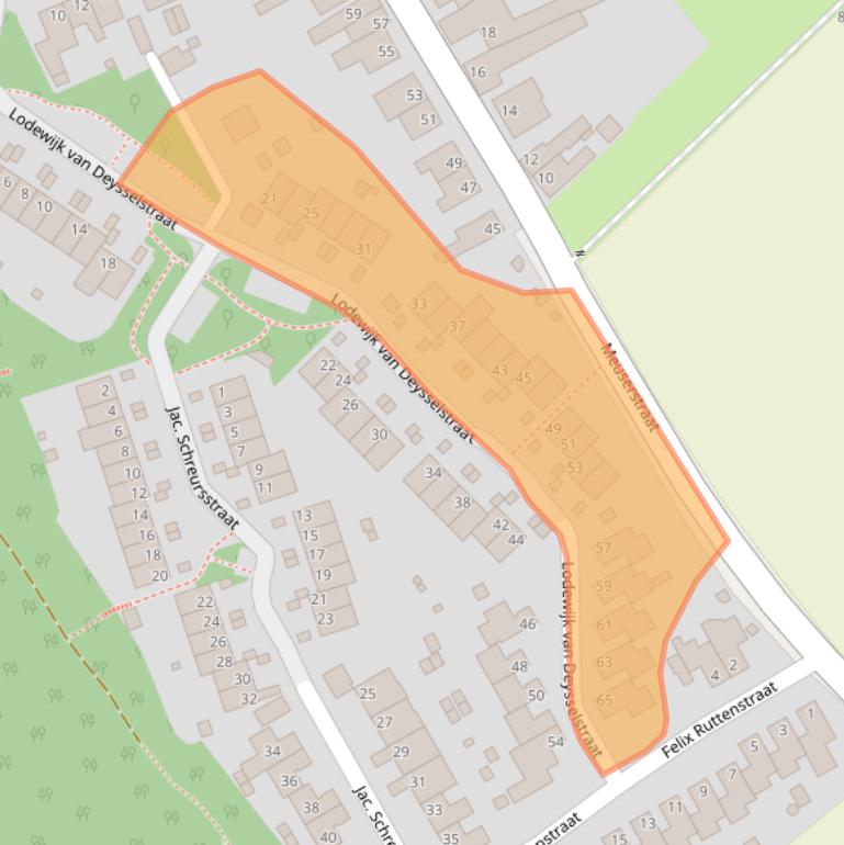 Kaart van postcodegebied 6464CV.