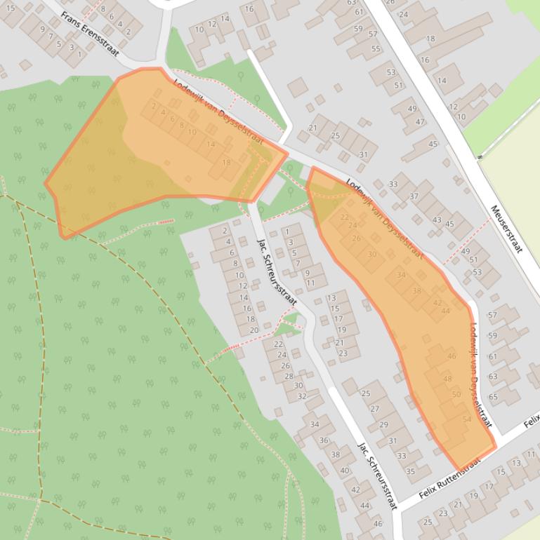 Kaart van postcodegebied 6464CW.
