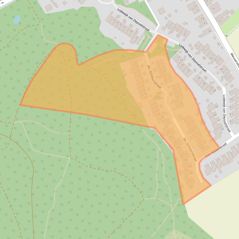 Kaart van postcodegebied 6464CZ.