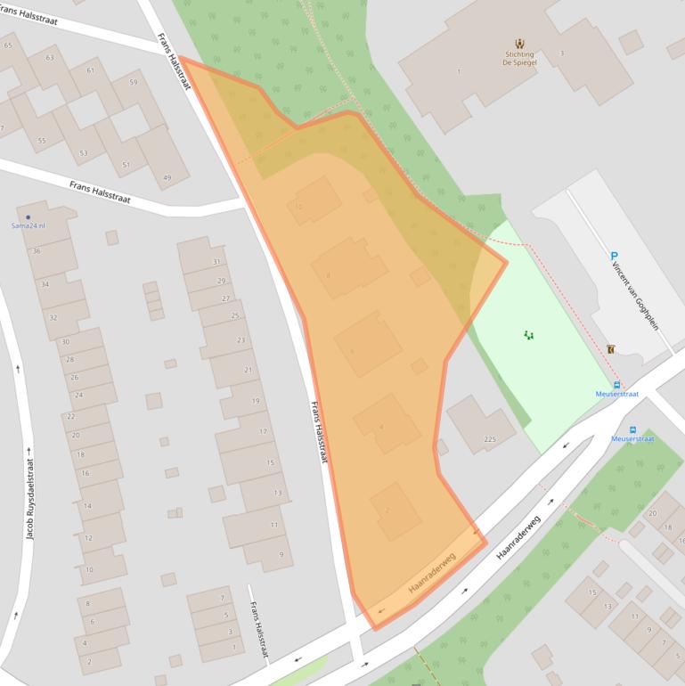 Kaart van postcodegebied 6464DA.