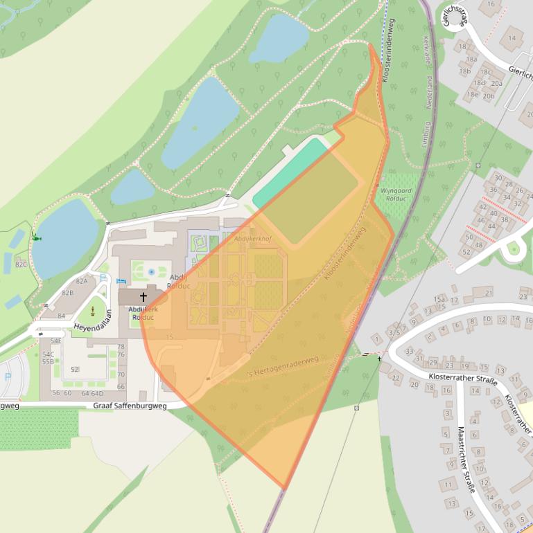 Kaart van postcodegebied 6464DX.