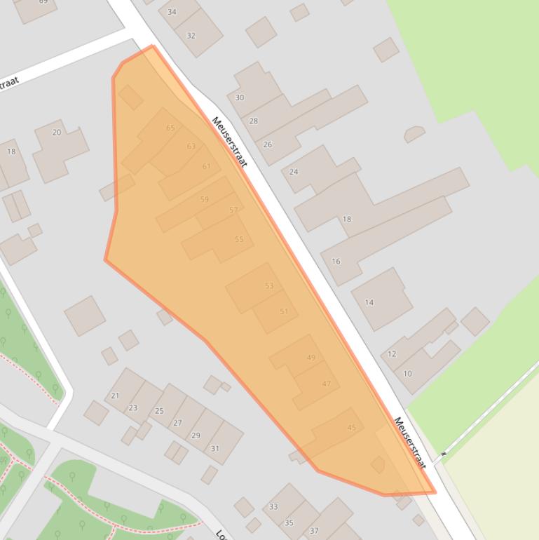 Kaart van postcodegebied 6464EA.