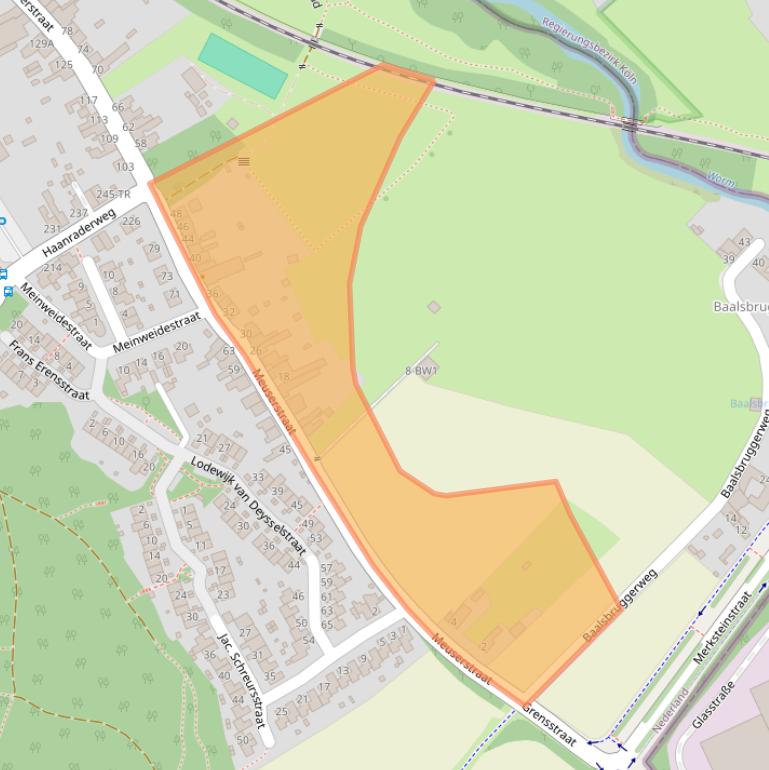 Kaart van postcodegebied 6464EG.