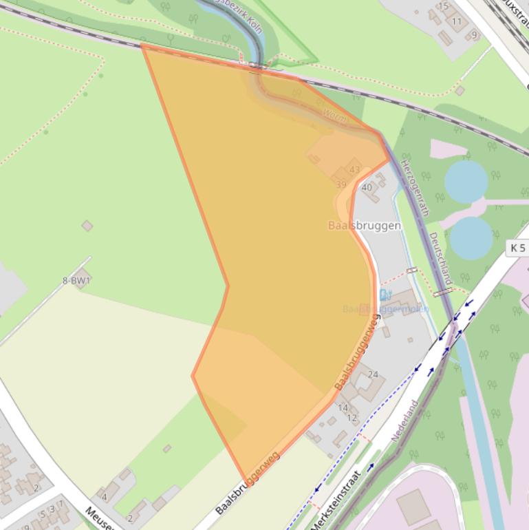 Kaart van postcodegebied 6464EK.