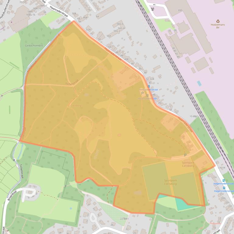 Kaart van postcodegebied 6464ER.