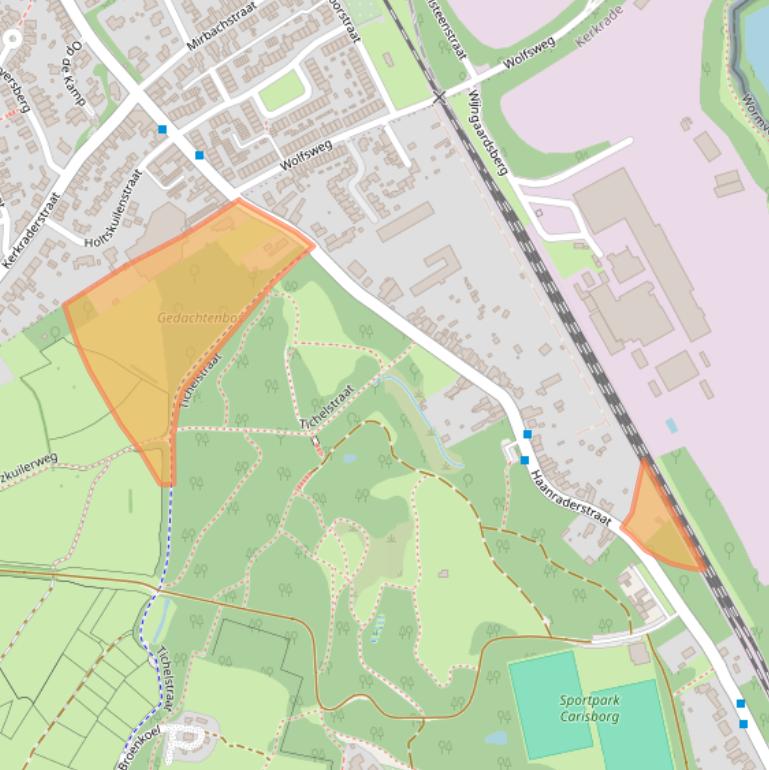 Kaart van postcodegebied 6464ES.