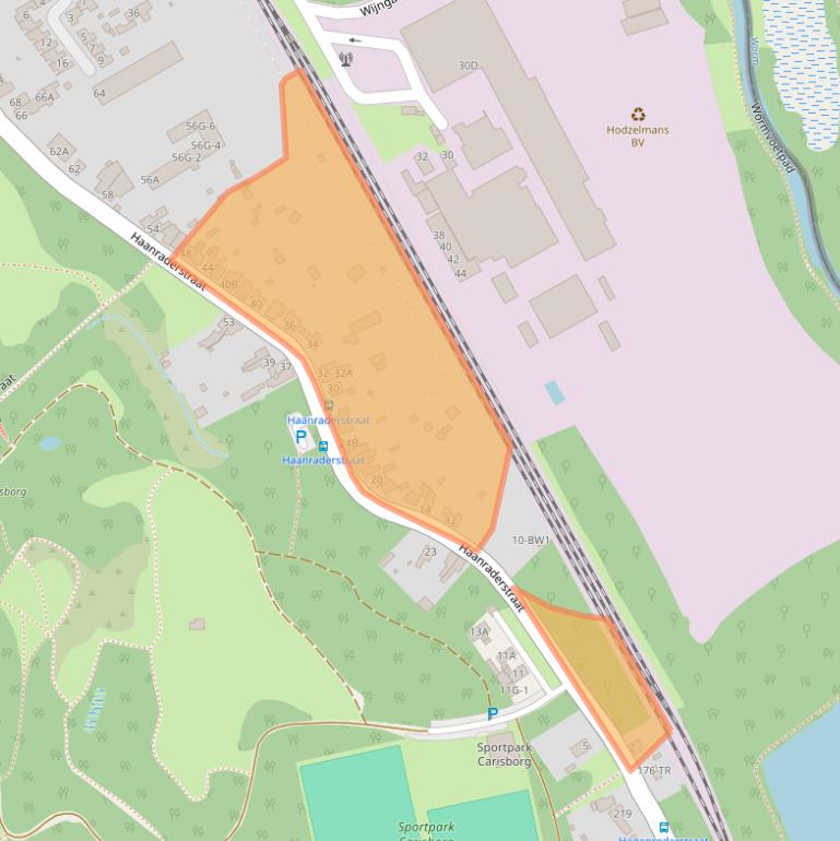 Kaart van postcodegebied 6464ET.