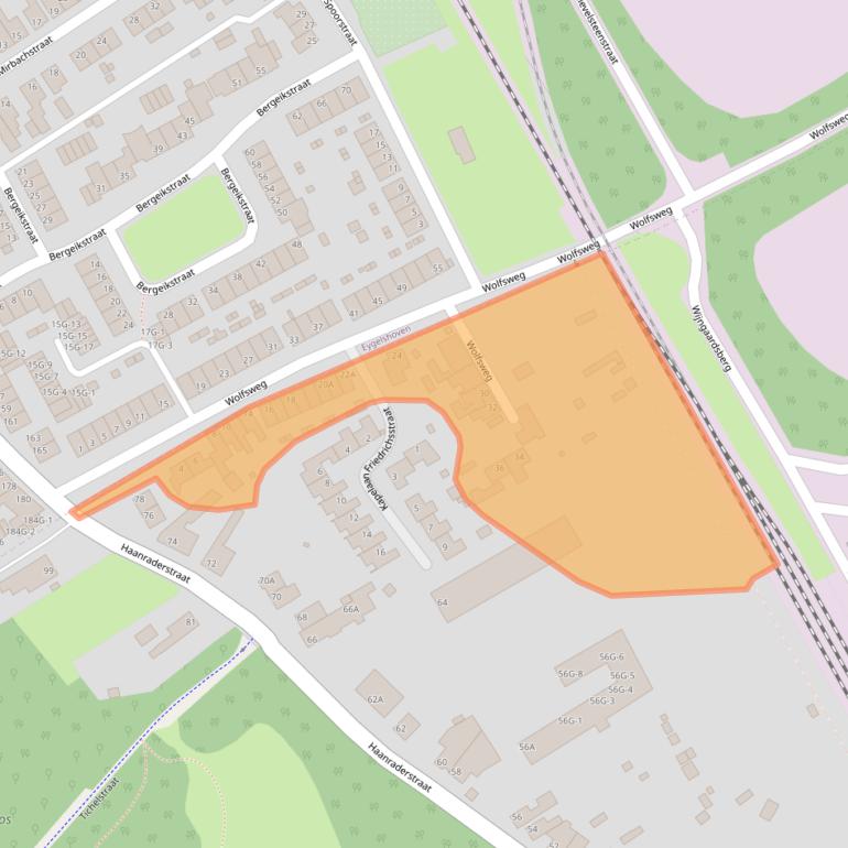 Kaart van postcodegebied 6464EX.